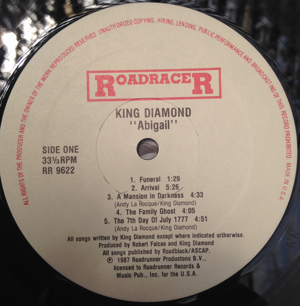 King Diamond - Abigail | Roadracer Records (RR 9622) - 3 King Diamond - Abigail | Roadracer Records (RR 9622) - 3
