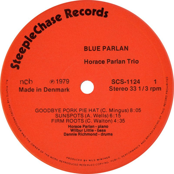 Horace Parlan - Blue Parlan | SteepleChase (SCS-1124) - 2