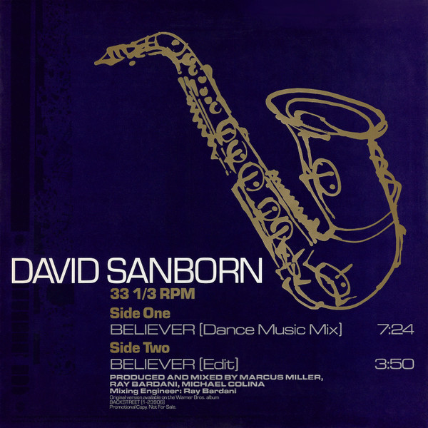 David Sanborn - Believer | Warner Bros. Records (PRO-A-2168)