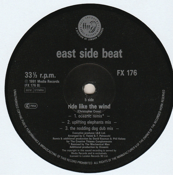 East Side Beat - Ride Like The Wind | FFRR (FX 176) - 4