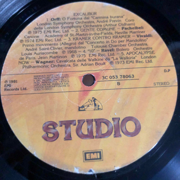 Various - Temi Dal Film Excalibur (e Dai Films: Gente Comune · Kramer Contro Kramer · Apocalypse Now) | EMI (3C 053-78063) - 4