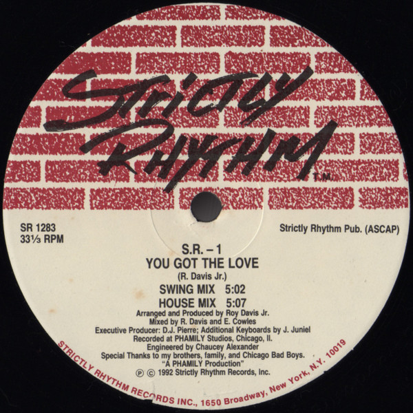 S.R.-1 - You Got The Love / Da Rhythm | Strictly Rhythm (SR 1283)