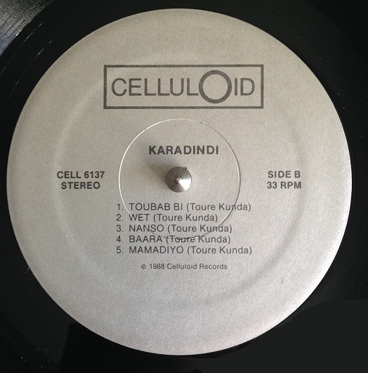 Touré Kunda - Karadindi | Celluloid (CELL 6137) - 3