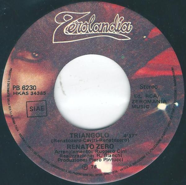 Renato Zero - Triangolo | RCA (PB 6230) - 3