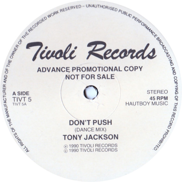 Tony Jackson - Don't Push | Tivoli Records (TIVT 5)