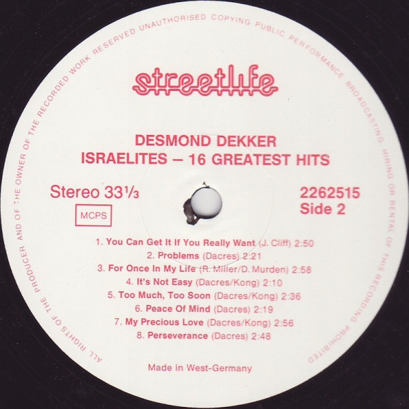 Desmond Dekker - Israelites - 16 Greatest Hits | Streetlife (2262515) - 4 Desmond Dekker - Israelites - 16 Greatest Hits | Streetlife (2262515) - 4