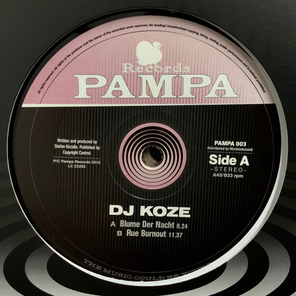 DJ Koze - Blume Der Nacht / Rue Burnout | Pampa Records (PAMPA 003)