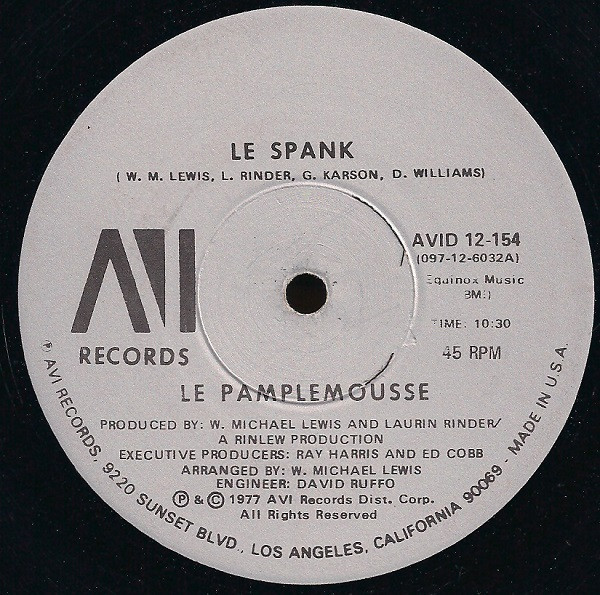 Le Pamplemousse - Le Spank / Monkey See, Monkey Do | AVI Records (AVI-12-154) - 3
