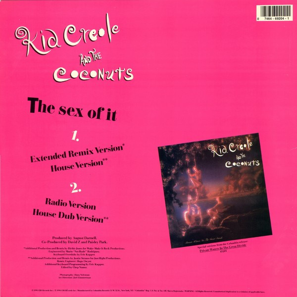Kid Creole And The Coconuts - The Sex Of It | Columbia (44 69204) - 2