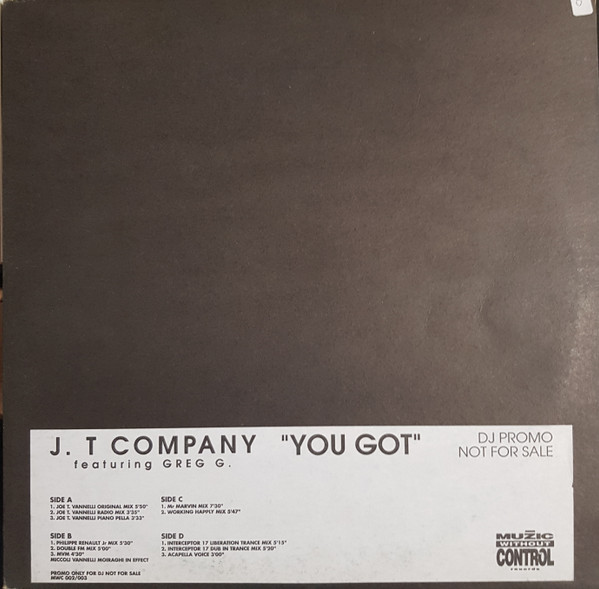 JT Company - You Got | Muzic Without Control Records (MWC 002/003)