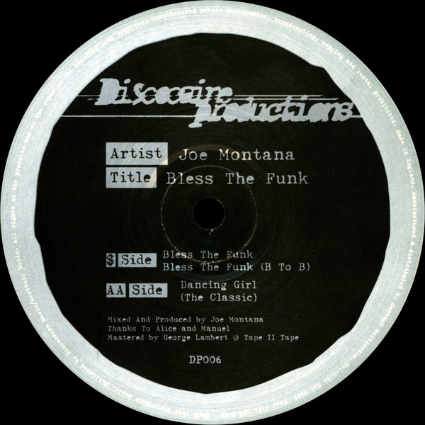Joe Montana - Bless The Funk | Discocaine Productions (DP006)