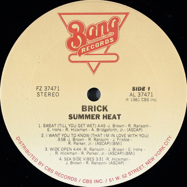 Brick - Summer Heat | Bang Records (FZ 37471) - 2 Brick - Summer Heat | Bang Records (FZ 37471) - 2