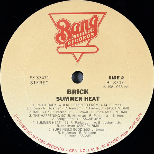 Brick - Summer Heat | Bang Records (FZ 37471) - 3 Brick - Summer Heat | Bang Records (FZ 37471) - 3