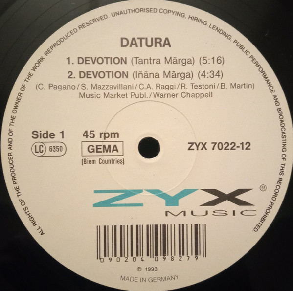 Datura - Devotion | ZYX Music (ZYX 7022-12)