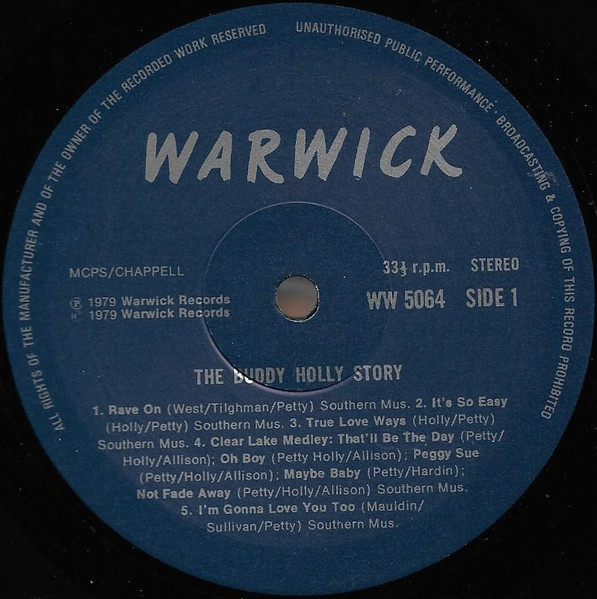 Gary Busey - The Buddy Holly Story (Original Academy Award Winning Movie Soundtrack) | Warwick Records (WW 5064) - 3 Gary Busey - The Buddy Holly Story (Original Academy Award Winning Movie Soundtrack) | Warwick Records (WW 5064) - 3