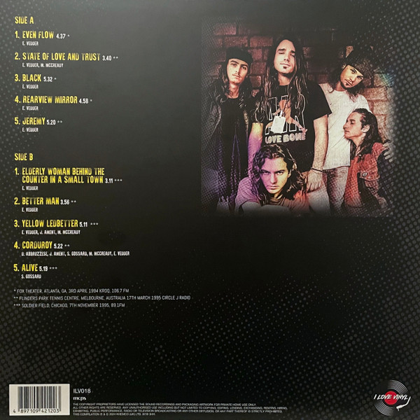 Pearl Jam - Greatest Hits... Live | I Love Vinyl (ILV018) - 2 Pearl Jam - Greatest Hits... Live | I Love Vinyl (ILV018) - 2