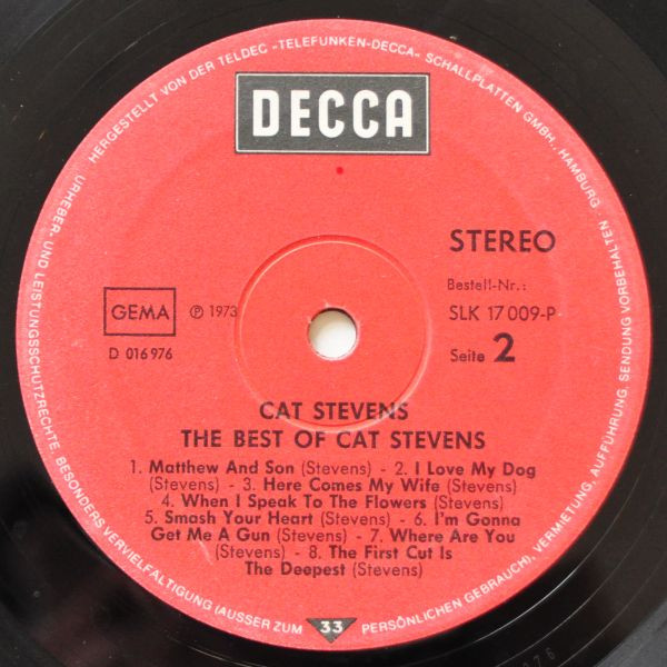 Cat Stevens - The Best Of Cat Stevens | Decca (SLK 17009-P) - 4
