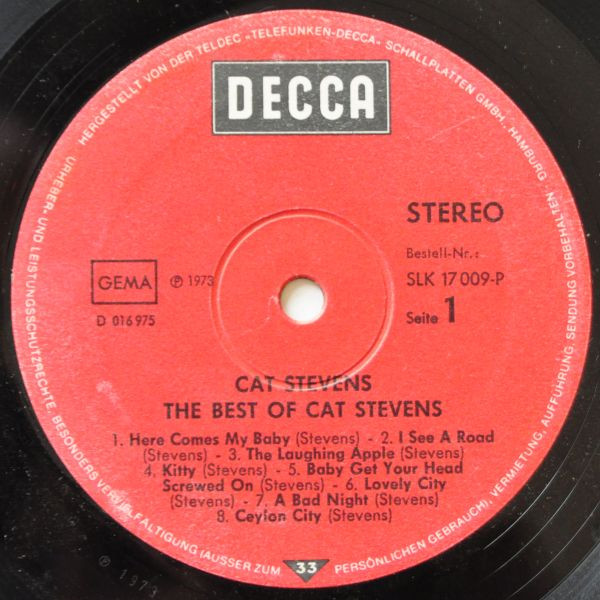 Cat Stevens - The Best Of Cat Stevens | Decca (SLK 17009-P) - 3