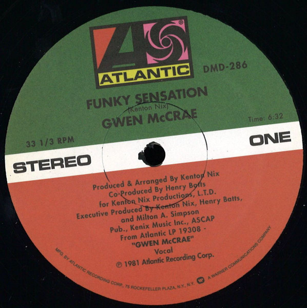 Gwen McCrae - Funky Sensation / Keep The Fire Burning | Atlantic (DMD286)