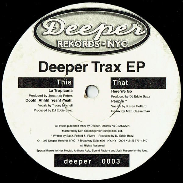 Deeper - Deeper Trax EP | Deeper Rekords NYC (Deeper 0003)