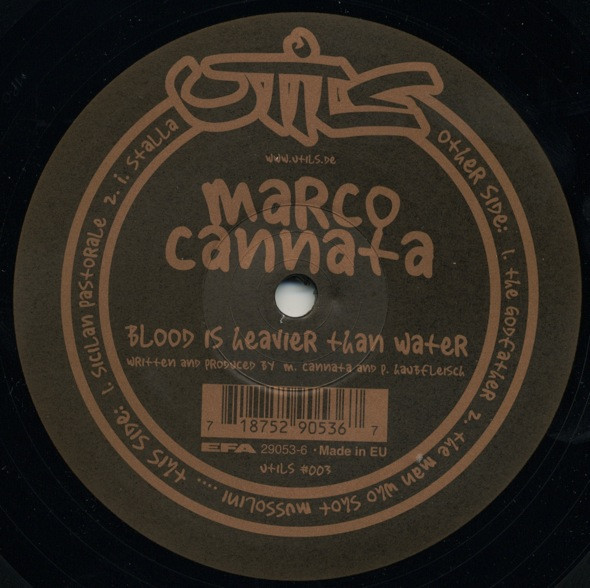 Marco Cannata - Blood Is Heavier Than Water EP | Utils (utils #003) - main Marco Cannata - Blood Is Heavier Than Water EP | Utils (utils #003) - main