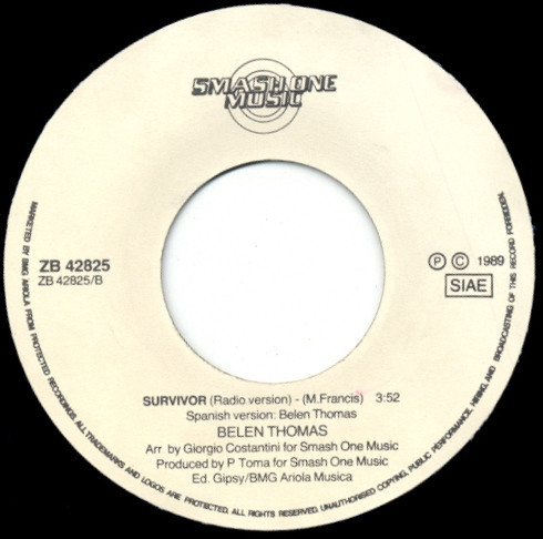 Belen Thomas - Panamà / Survivor | Smash One Music (ZB 42825) - 4 Belen Thomas - Panamà / Survivor | Smash One Music (ZB 42825) - 4