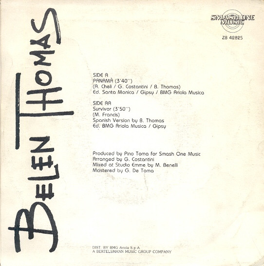Belen Thomas - Panamà / Survivor | Smash One Music (ZB 42825) - 2 Belen Thomas - Panamà / Survivor | Smash One Music (ZB 42825) - 2