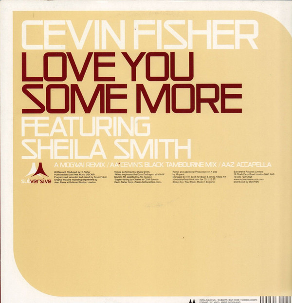Cevin Fisher - Love You Some More | Subversive (SUB 68TR)