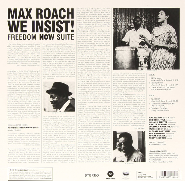 Max Roach - We Insist! Max Roach's Freedom Now Suite | WaxTime (771877) - 2