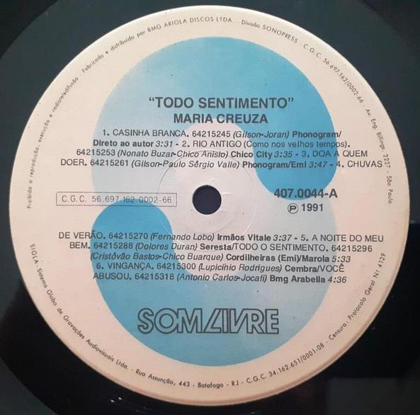 Maria Creuza - Todo Sentimento | Som Livre (407.0044) - 4