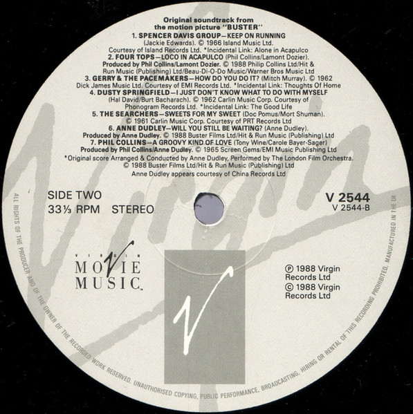 Various - Buster - Original Motion Picture Soundtrack | Virgin (V2544) - 4