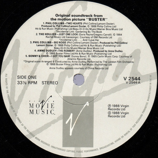 Various - Buster - Original Motion Picture Soundtrack | Virgin (V2544) - 3