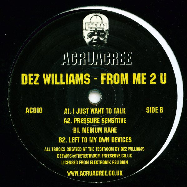 Dez Williams - From Me 2 U | Acruacree (AC010) - main