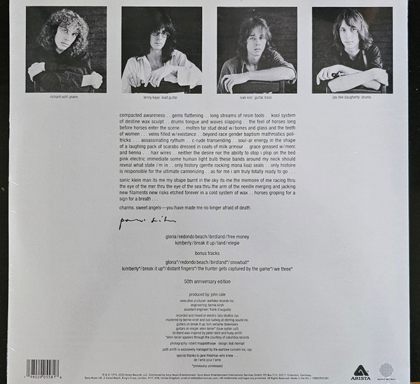 Patti Smith - Horses | Arista (019802905581) - 4 Patti Smith - Horses | Arista (019802905581) - 4