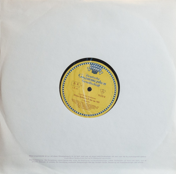 Ludwig van Beethoven , Maria Stader • Marianna Radev • Anton Dermota • Josef Greindl • Chor Der St. Hedwigs-Kathedrale Berlin • Berliner Philharmoniker • Karl Böhm - Missa Solemnis | Deutsche Grammophon (18232/33 LPM) - 3