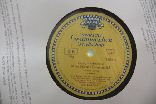 Ludwig van Beethoven , Maria Stader • Marianna Radev • Anton Dermota • Josef Greindl • Chor Der St. Hedwigs-Kathedrale Berlin • Berliner Philharmoniker • Karl Böhm - Missa Solemnis | Deutsche Grammophon (18232/33 LPM) - 4