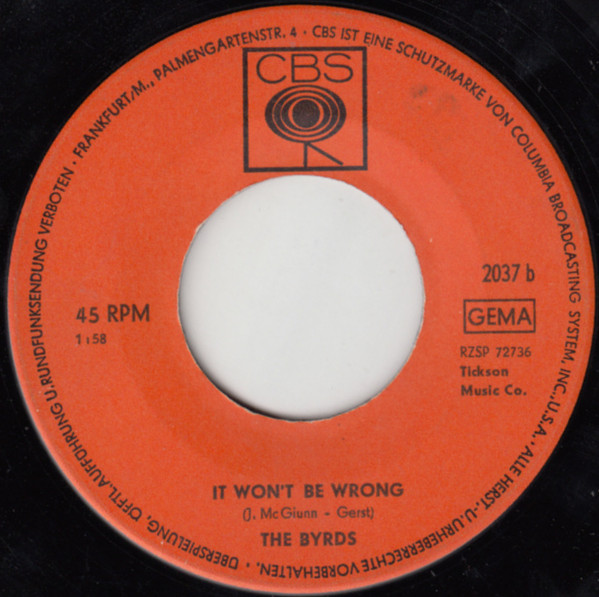 The Byrds - Set You Free This Time | CBS (2037) - 3