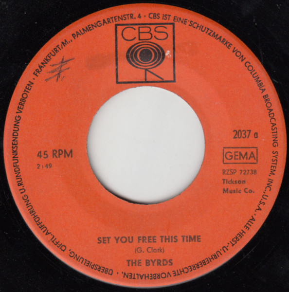 The Byrds - Set You Free This Time | CBS (2037) - 2