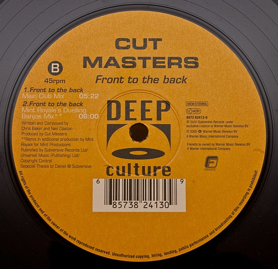 Cut Masters - Front To The Back | Deep Culture (8573 82413-0) - 3