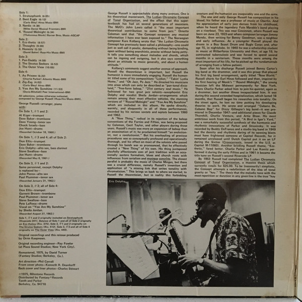 George Russell - Outer Thoughts | Milestone (M-47027) - 2