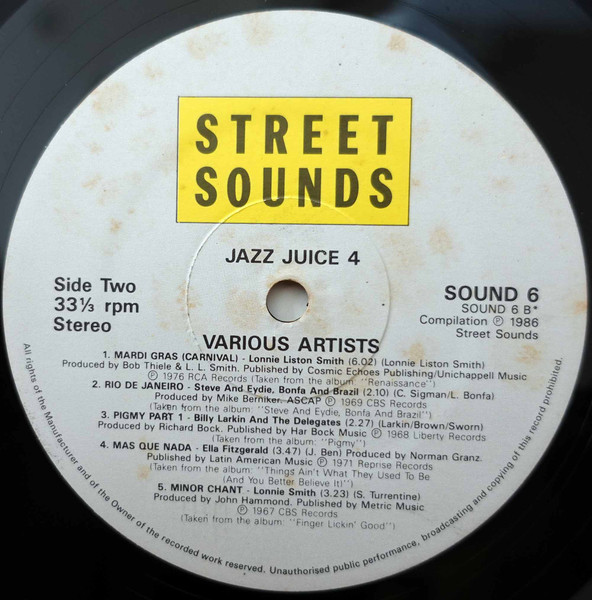 Various - Jazz Juice 4 | Street Sounds (SOUND 6) - 4
