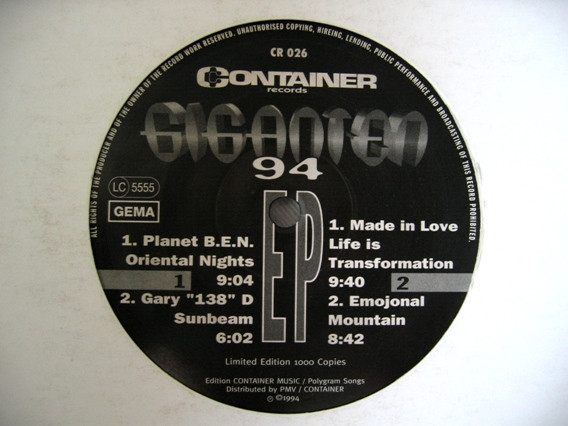 Various - Giganten 94 EP | Container Records (CR 026)