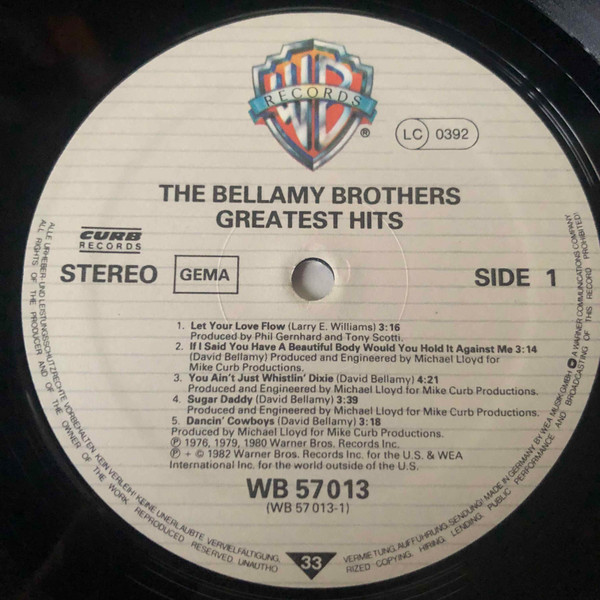 Bellamy Brothers - Greatest Hits | Warner Bros. Records (WB 57 013) - 3