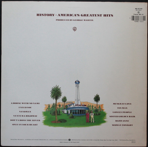 America - History · America's Greatest Hits | Warner Bros. Records (WB 56 169) - 2