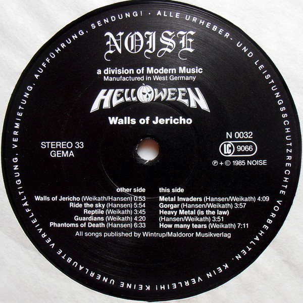 Helloween - Walls Of Jericho | Noise International (N 0032) - 4