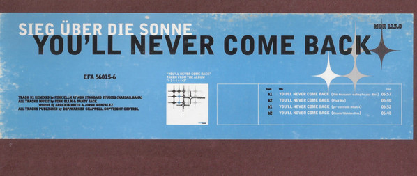 Sieg Über Die Sonne - You'll Never Come Back | Multicolor Recordings (MCR 115.0) - 3 Sieg Über Die Sonne - You'll Never Come Back | Multicolor Recordings (MCR 115.0) - 3
