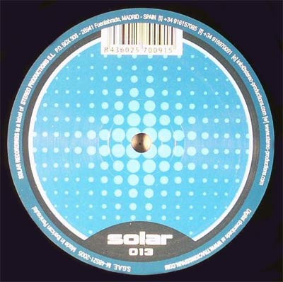 Álvaro Martin & Sergio Fernandez - Negative Minds | Solar Recordings (SOLAR013) - 2