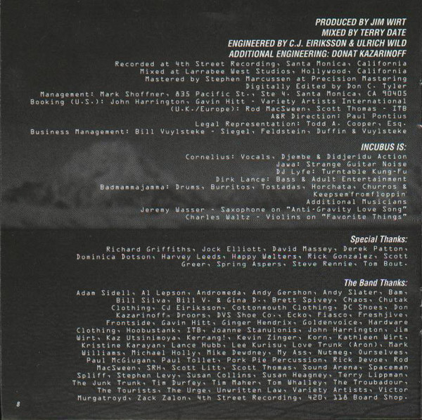 Incubus - S.C.I.E.N.C.E. (CD) | Immortal Records (EK 67972) - 4 Incubus - S.C.I.E.N.C.E. (CD) | Immortal Records (EK 67972) - 4