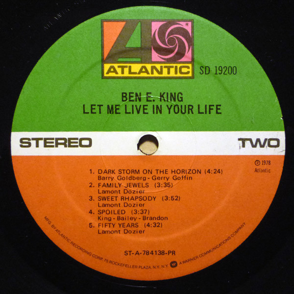 Ben E. King - Let Me Live In Your Life | Atlantic (SD 19200) - 4 Ben E. King - Let Me Live In Your Life | Atlantic (SD 19200) - 4