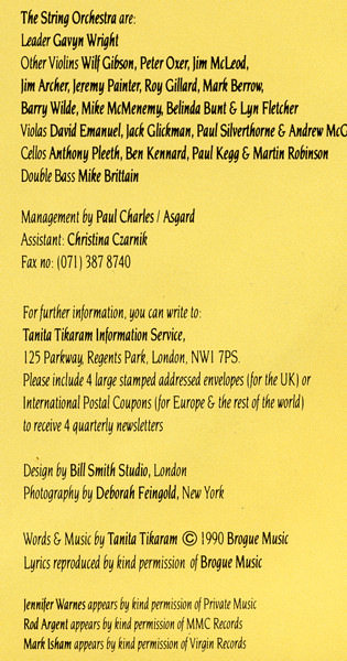 Tanita Tikaram - Everybody's Angel | EastWest (9031-73341-1) - 8